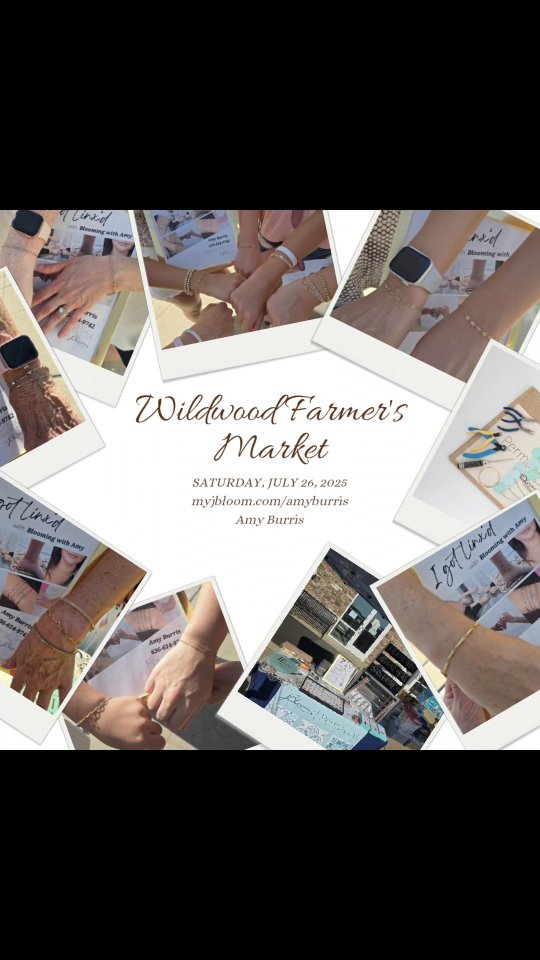 I had a great time at the Wildwood Farmer's Market last Saturday. I linx'd plenty of ladies, including a group of young ladies spending a fun day together AND the cutest little one that was surprised to find out her Grandma snuck up to the market to prepay for her bracelet. I love my #permanentjewelrybusiness and the customers that make it SO MUCH FUN! 

#permanentjewelryexperience #wildwoodmo #wildwoodfarmersmarket